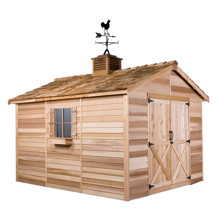 Rancher 10 ft. W x 10 ft. D Western Red Cedar Wood Storage Shed
