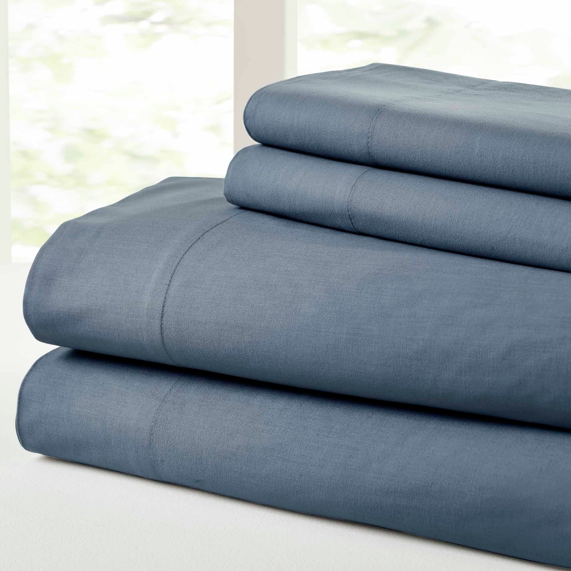 Modern Threads Vintage Washed Cotton 4-Piece Bed Sheet Set