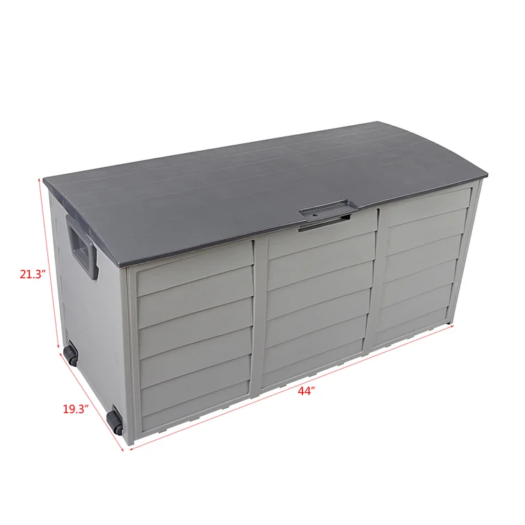 Winado 75 Gallons Plastic Deck Box with Wheels