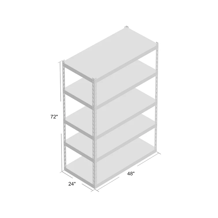 48" Wide EZ Connect Rack With Five Deep Shelves