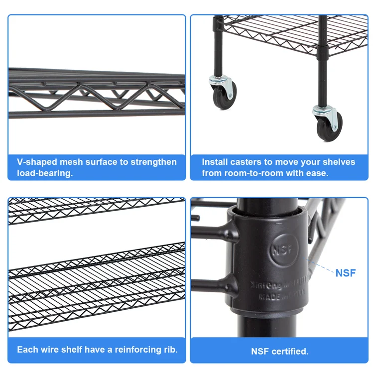 Kinzel 48'' W Height -Adjustable Shelving Unit with Wheels