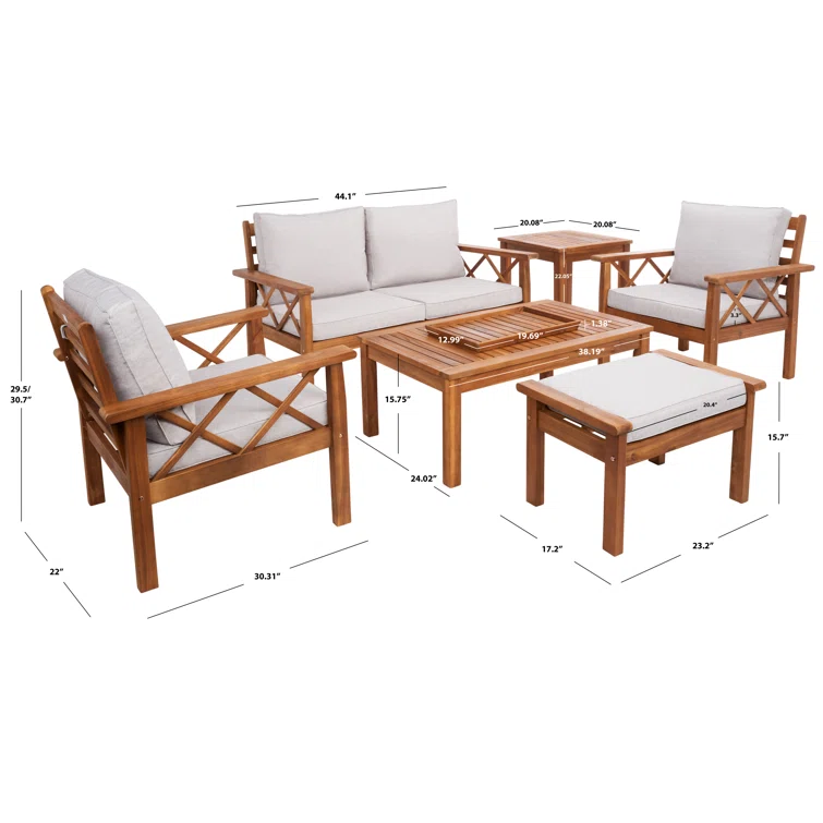 Petoskey 5 - Person Outdoor Seating Group with Cushions