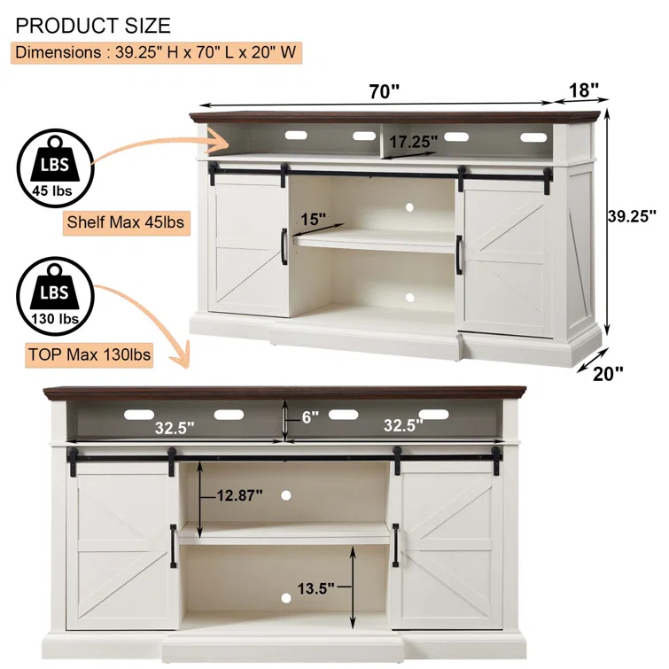 Vrooman 70'' Media Console