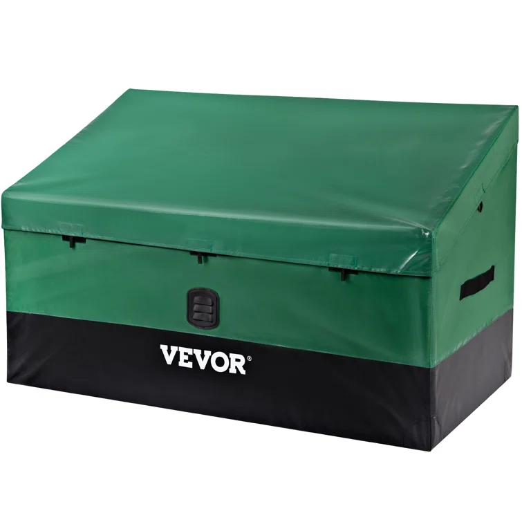 VEVOR 48'' W 100 Gallons Water Resistant Polyethylene Plastic Deck Box in Green/Black