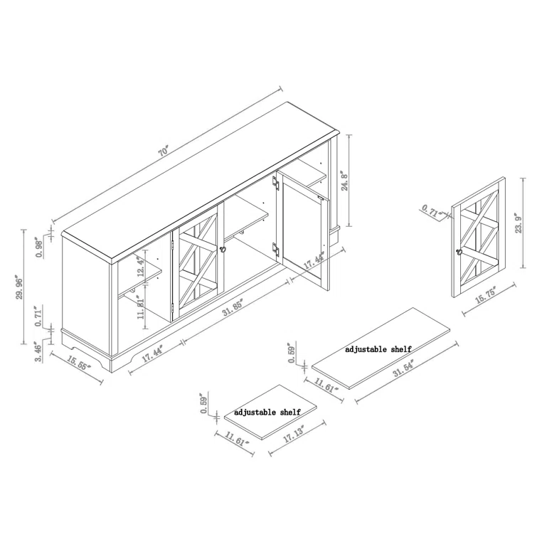 Portsea TV Stand for TVs up to 80