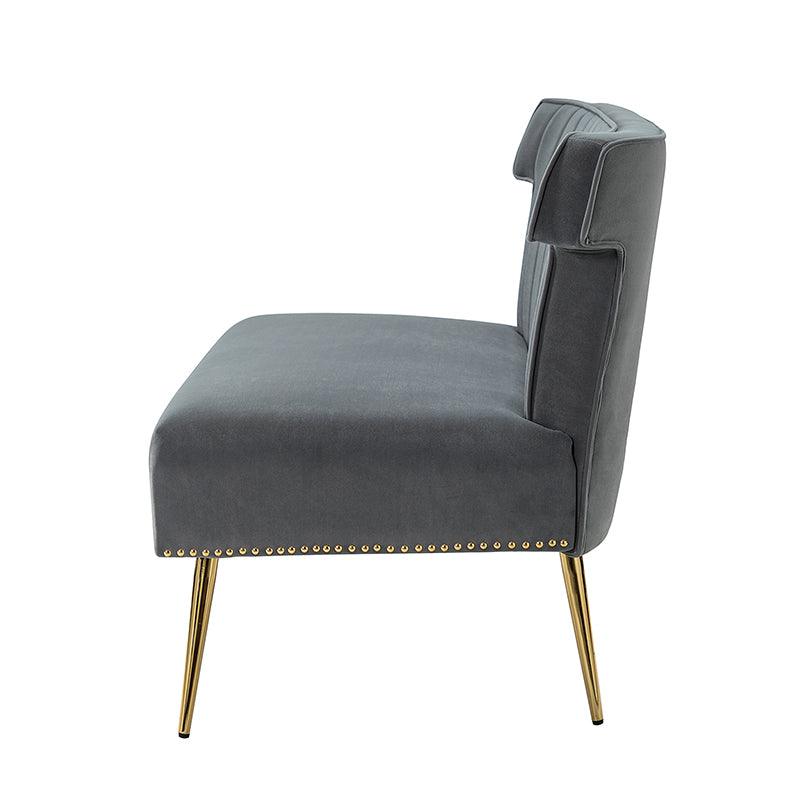 Megara Velvet Armless Wingback Loveseat
