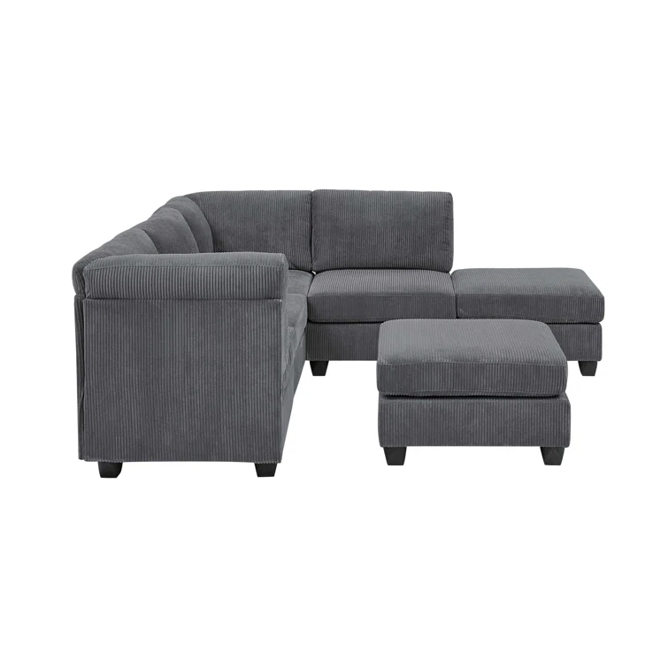 6 - Piece Corduroy Sectional