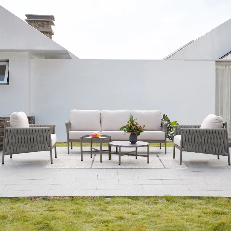 Marianus 5 Piece Sofa Seating Group with Cushions