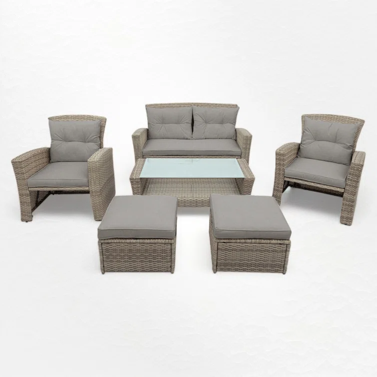 6 - Person Outdoor Seating Group with Cushions