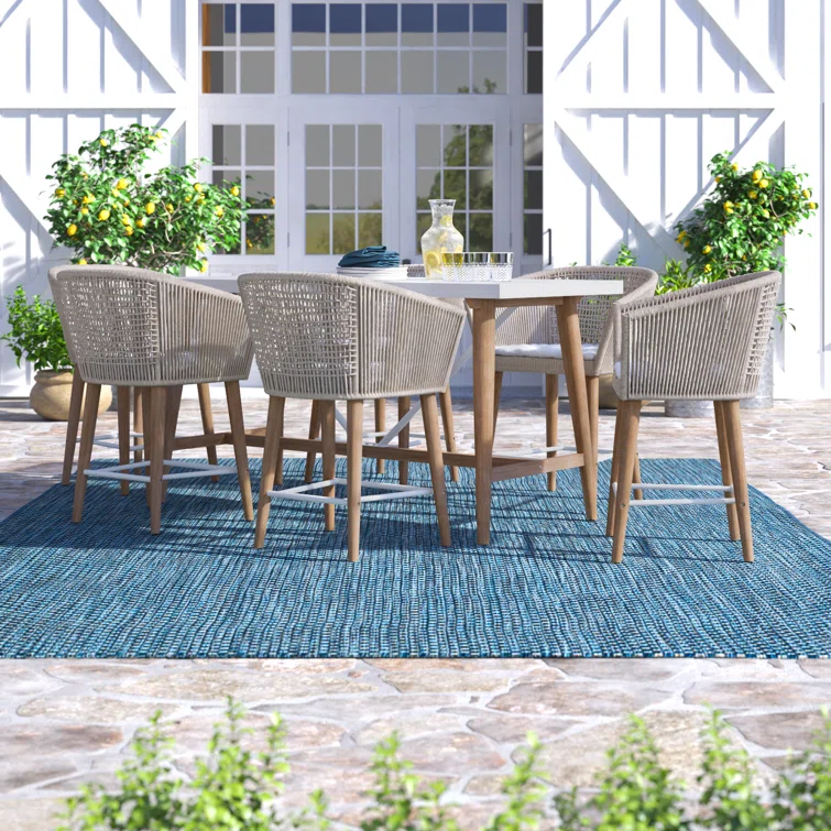 Boyd 6 - Person Rectangular Outdoor Dining Set with Cushions