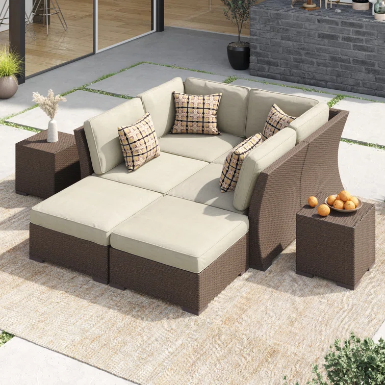 Baecher 6 - Person Outdoor Seating Group with Cushions