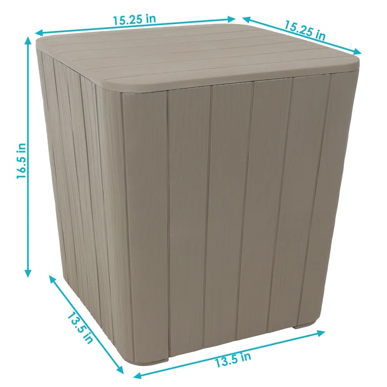 Ebern Designs 15.25'' W 11.5 Gallons Water Resistant Deck Box