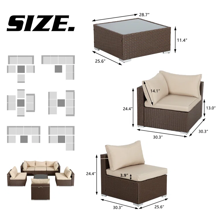 Theriot 6 - Person Outdoor Seating Group with Cushions