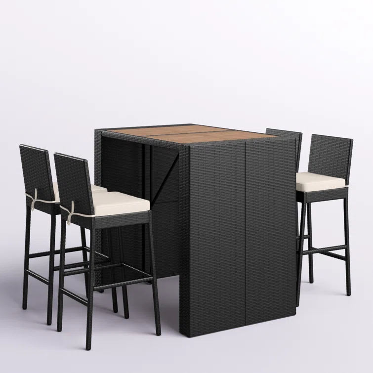 Arnisa 4 - Person Rectangular Outdoor Dining Set with Cushions