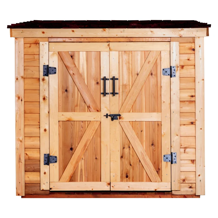 6 ft. W x 4 ft. D Solid Wood Lean-to Storage Shed