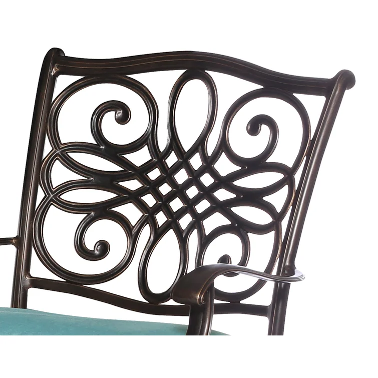 Thibault 4 - Person Round Outdoor Dining Set with Cushions