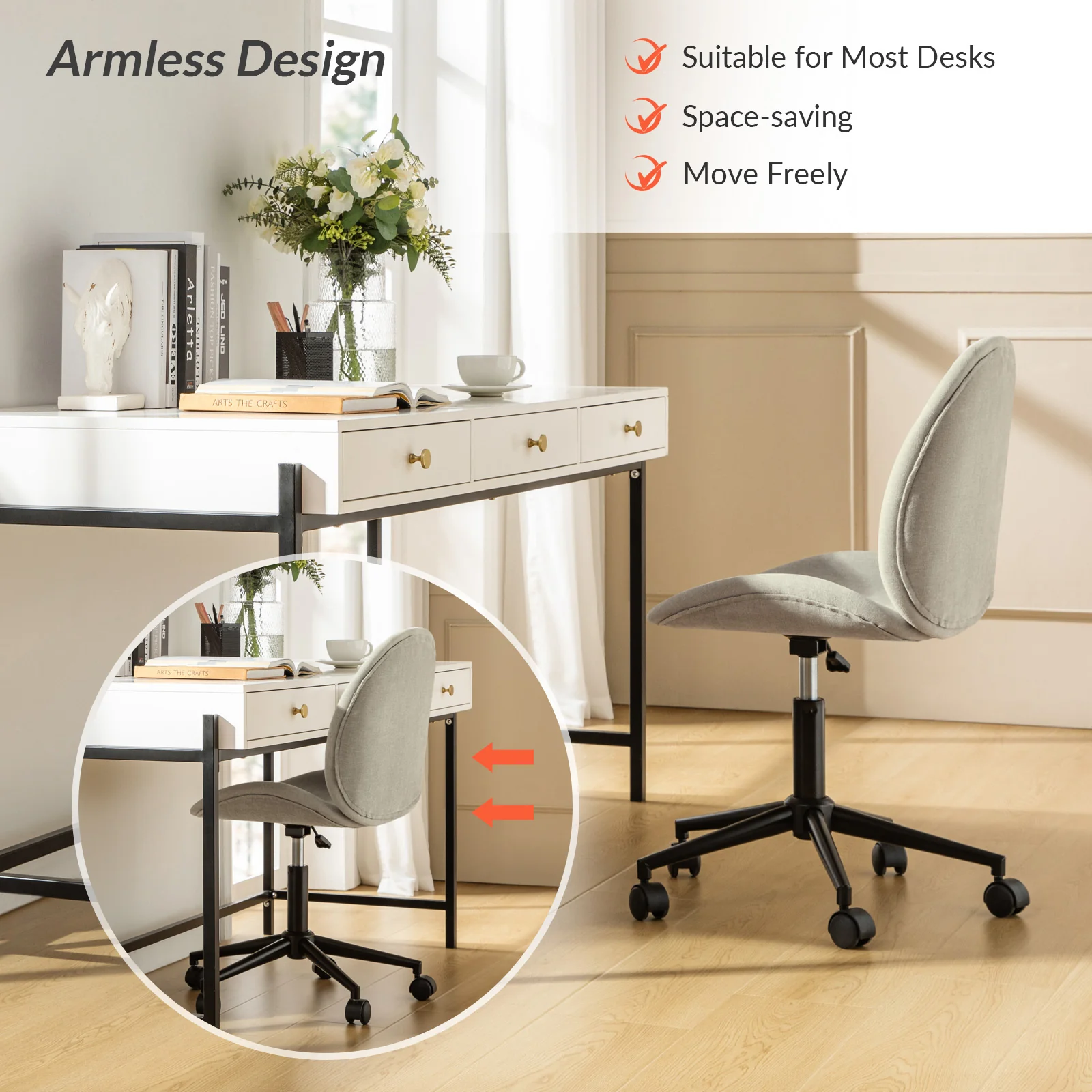 Isabel 360-Degree Swivel Office Chair