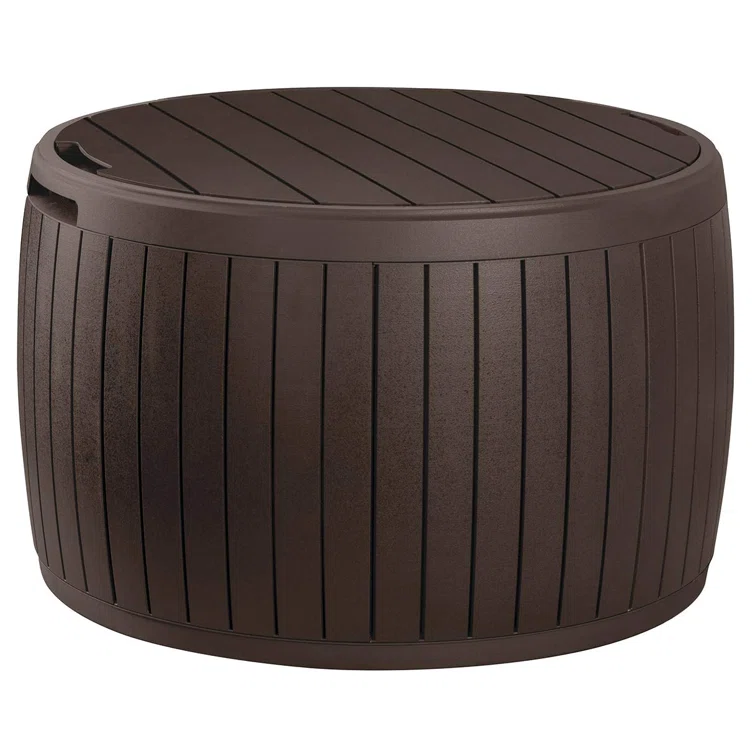 Fish Hunter 27.7'' W 37 Gallons Water Resistant Resin Deck Box in Brown