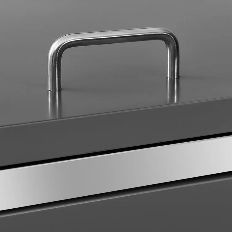 VidaXL Garbage Can Storage Wheelie Bin Trash Can Enclosure Stainless Steel