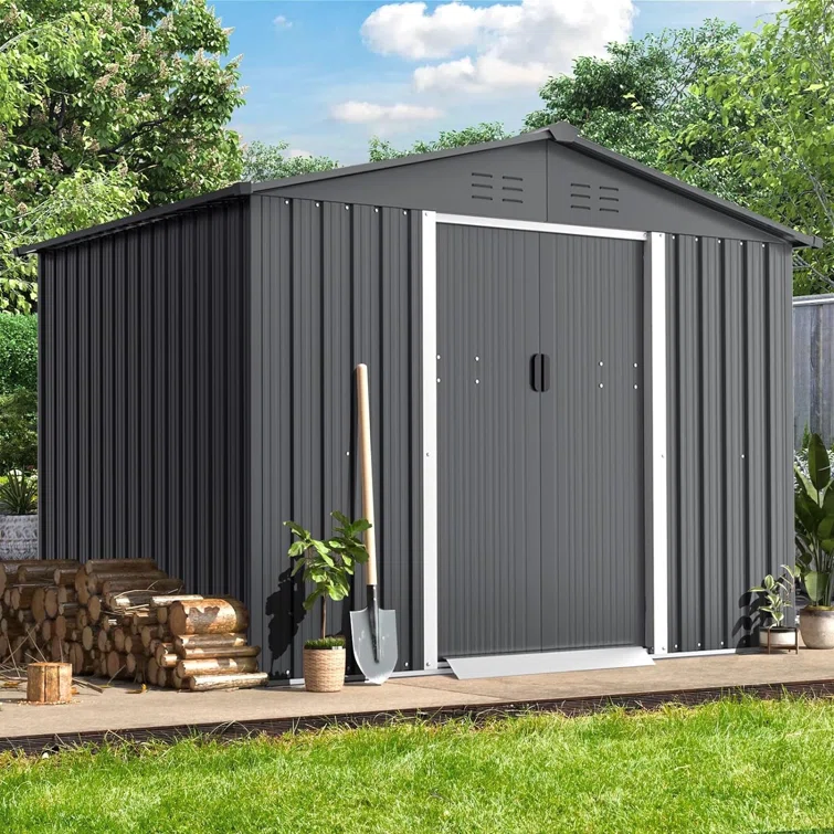 8 ft. W x 6 ft. D Metal Storage Shed