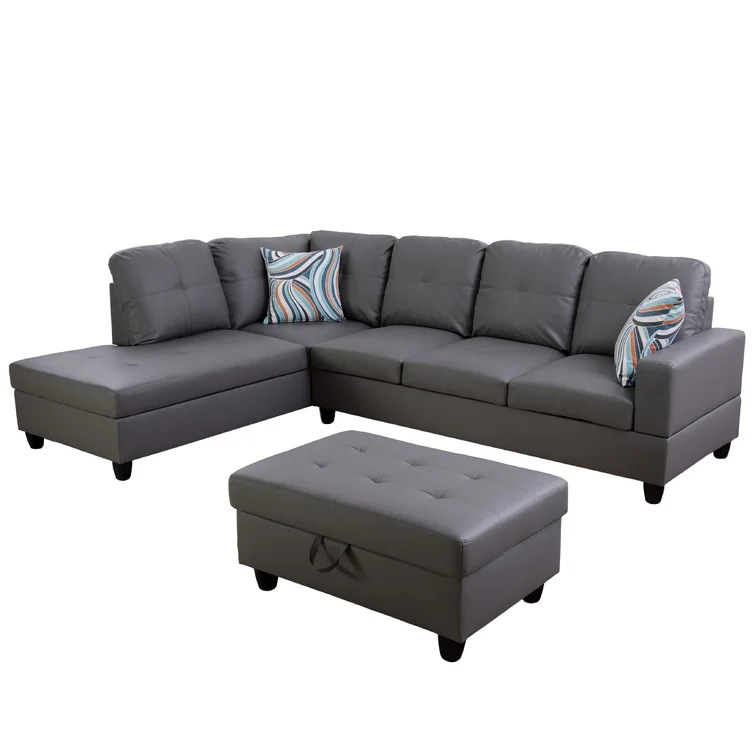 Betson 3 - Piece Faux Leather Sectional
