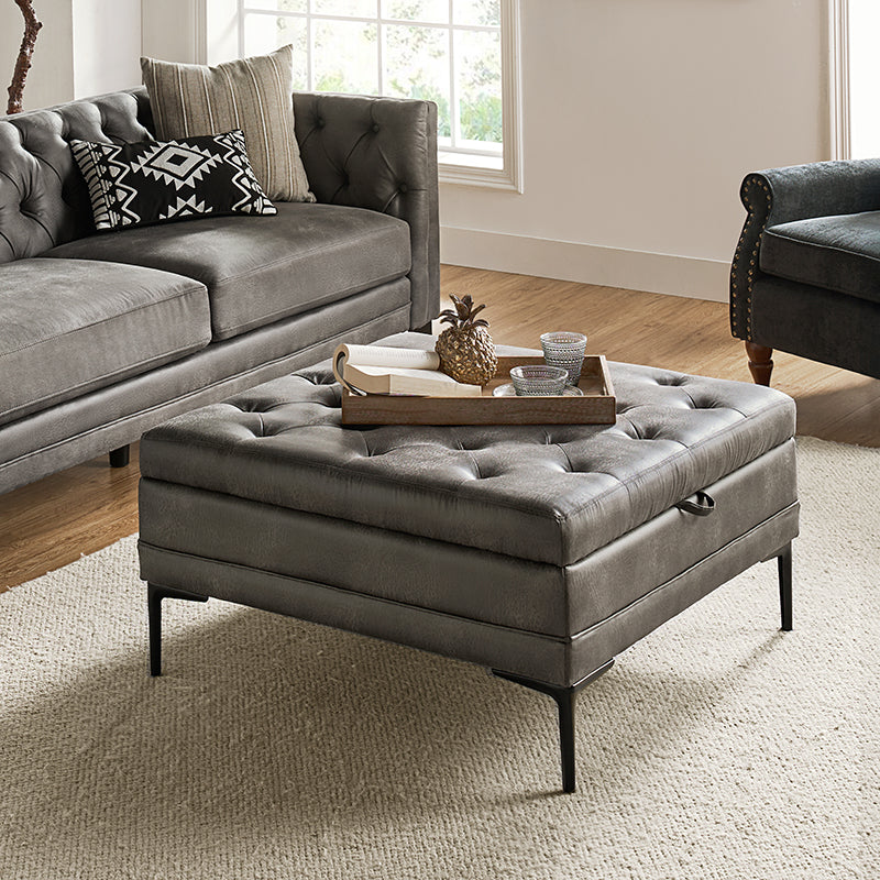 Hartmut Lift Top Shelved Storage Cocktail Ottoman