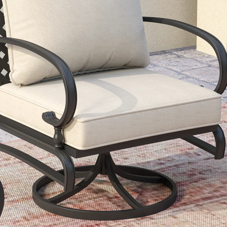 Shamarie 5 - Person Outdoor Seating Group with Olefin Cushions<!-- --> <!-- -->(Set of 4)