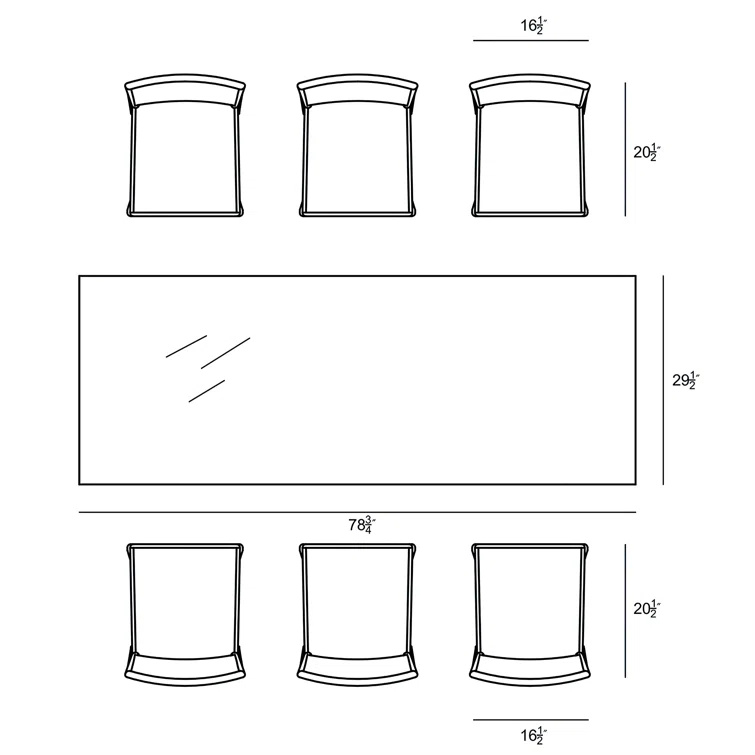 6 - Person Rectangular Outdoor Dining Set