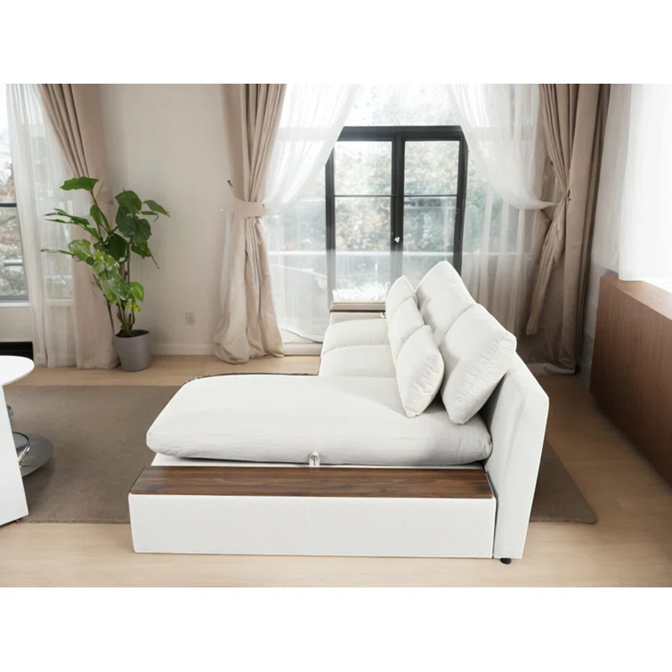 Multi-Functional Sofa with Storage L-shaped Modular Sectional Sofa with Removable Back Cushions