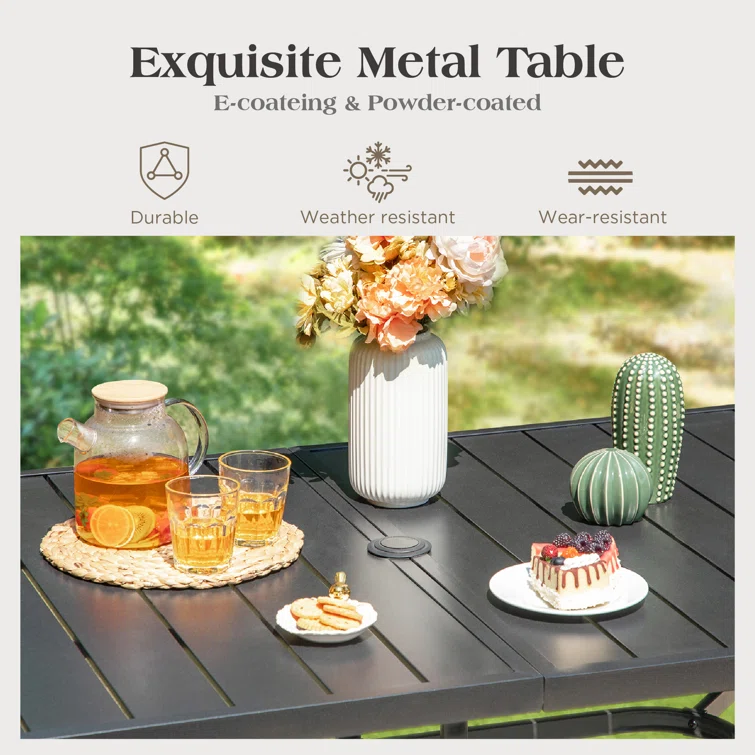 Alyah 6 - Person Rectangular Outdoor Dining Set