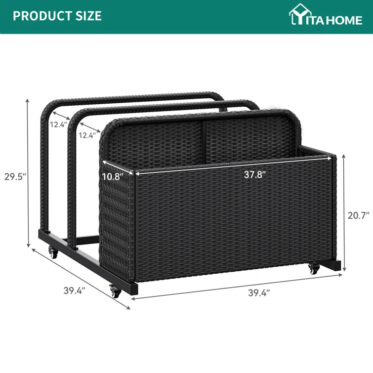 YITA Poolside Wicker Deck Box