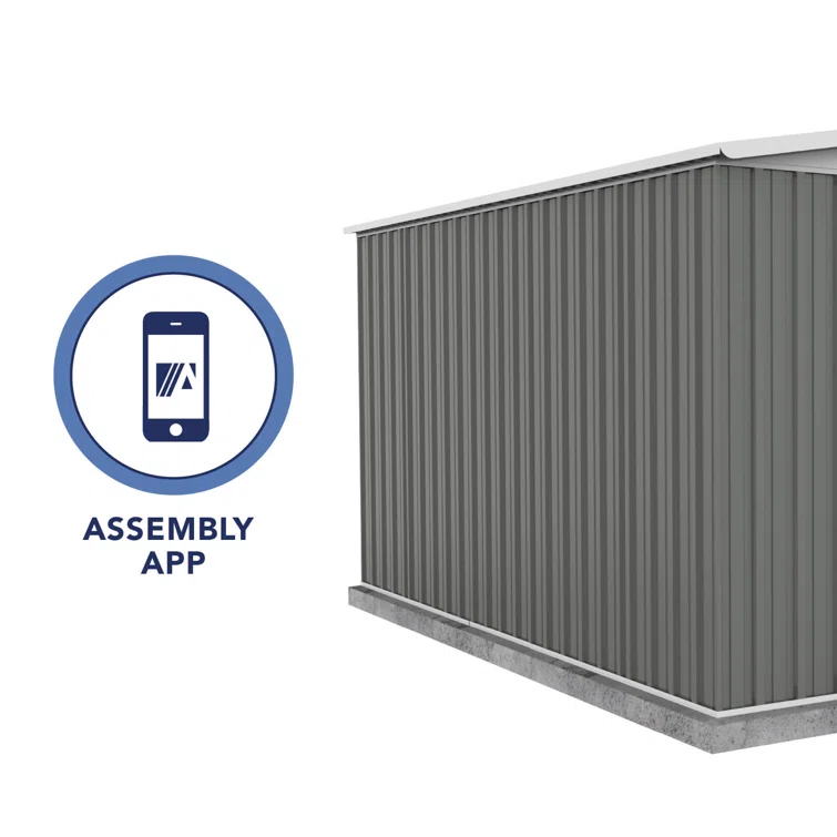 Regent 12 ft. W x 10 ft. D Galvanized Steel Storage Shed