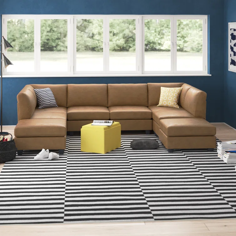 Barnwell 8 - Piece Faux Leather Sectional