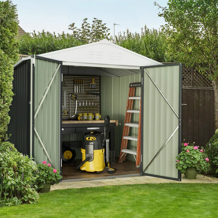 8 ft. W x 6 ft. D Metal Storage Shed