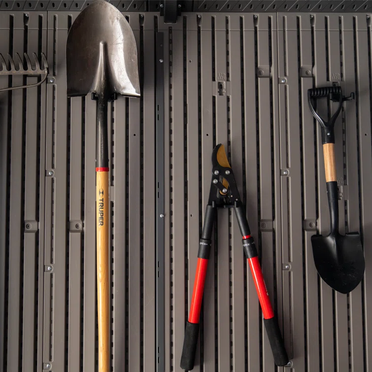 8 Ft. x 10 Ft. High-Density Polyethylene (Plastic) Steel Reinforced Outdoor Storage Shed