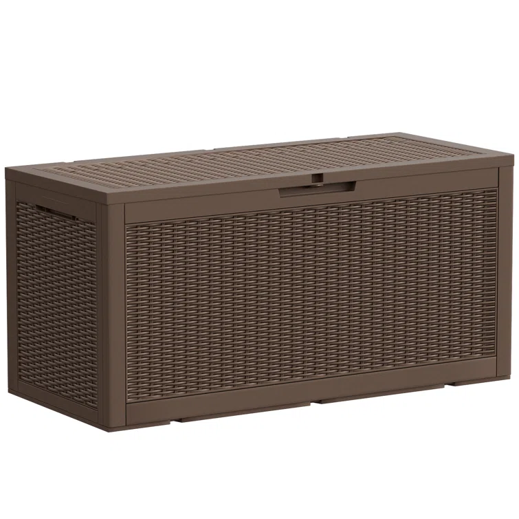 Furmax 47.83'' W 100 Gallons Water Resistant Plastic Lockable Deck Box