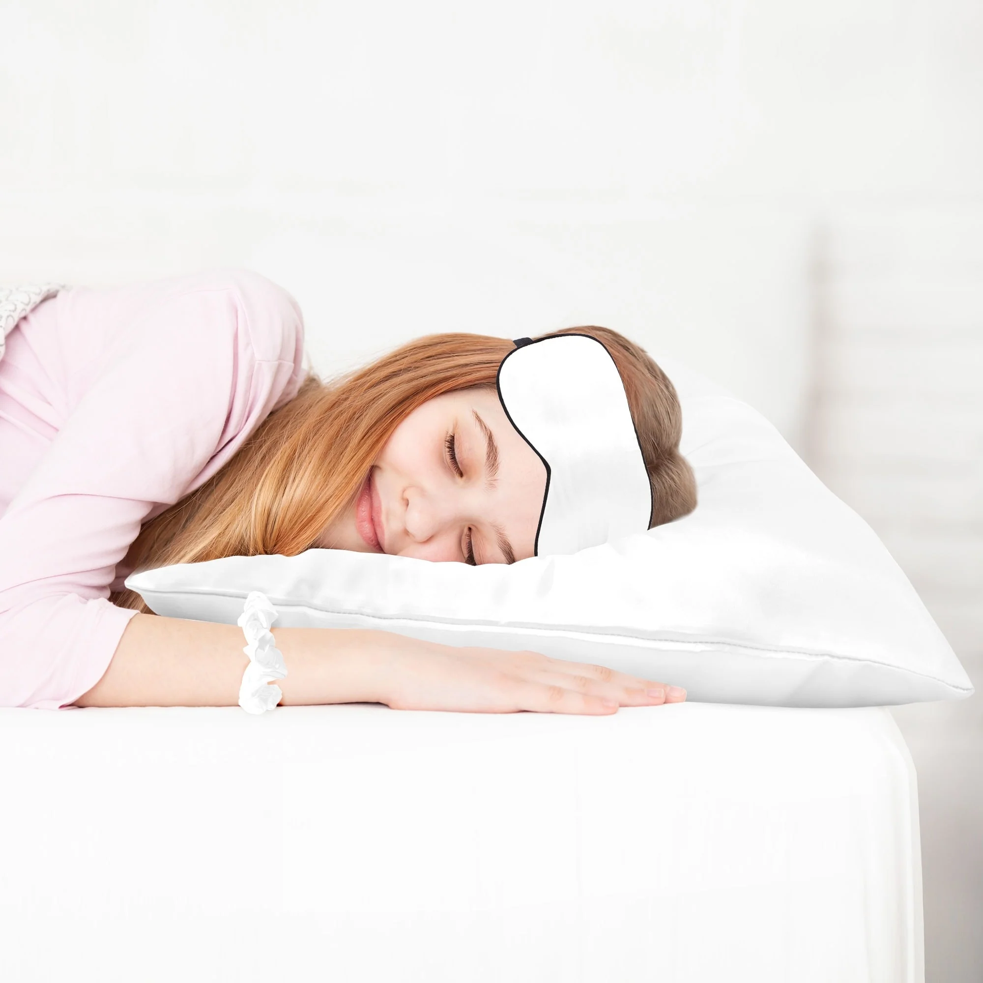 Set of 2 Satin Pillowcase Durable&Soft Zippered