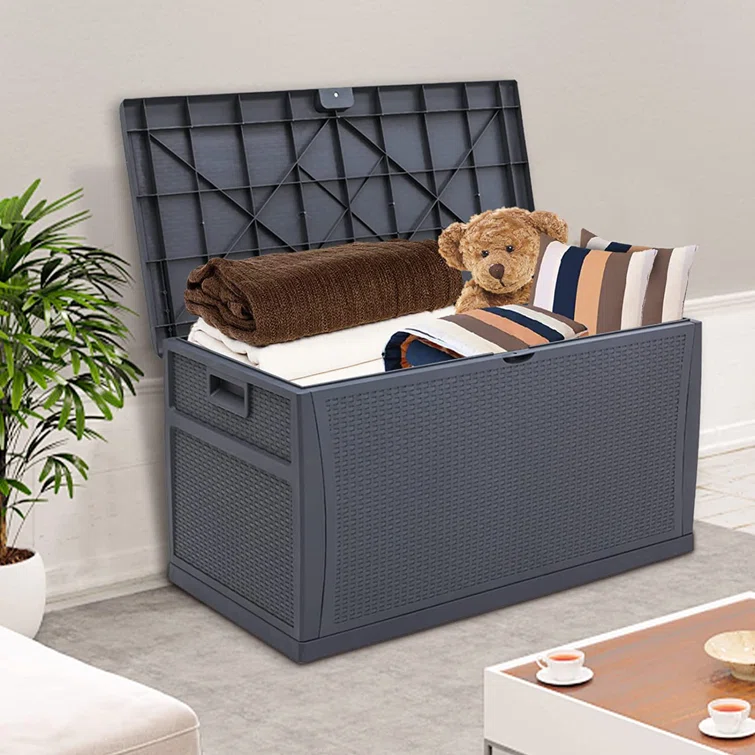 SUNCROWN 46.85'' W 120 Gallons Water Resistant Lockable Deck Box