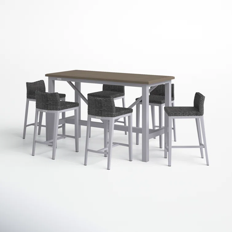 Mckinnon 6 - Person Rectangular Outdoor Dining Set