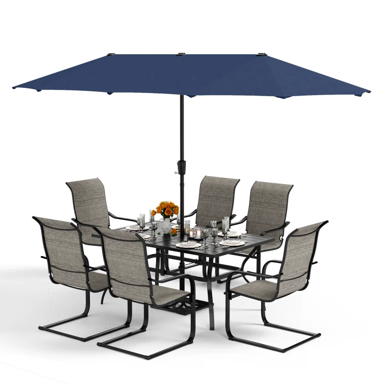 Alyah 6 - Person Rectangular Outdoor Dining Set