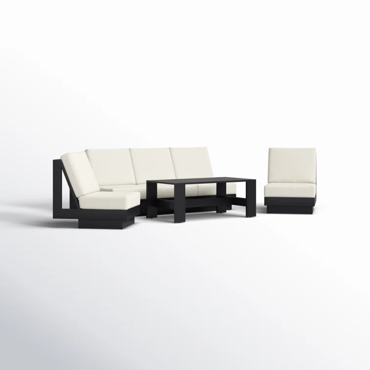 Lucca 4-Piece Outdoor Seating Group with Swivel Chairs and Sunbrella Cushions