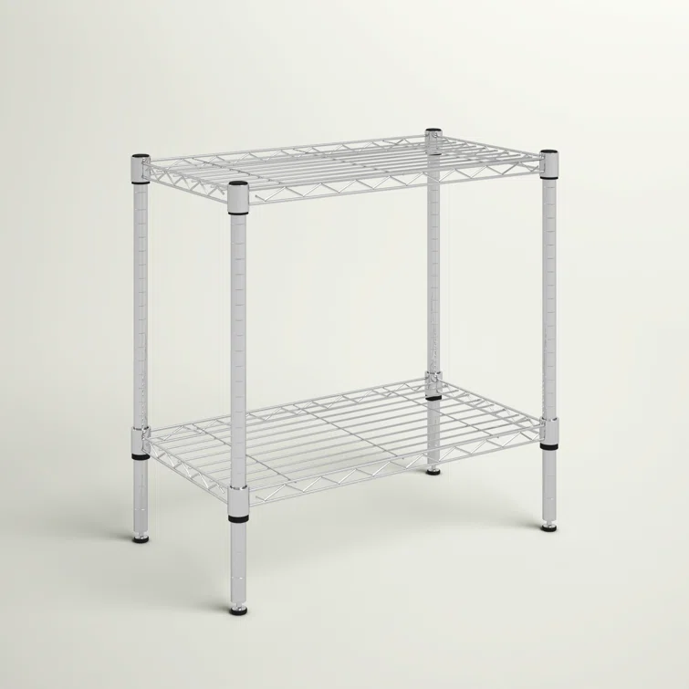 Wayfair Basics® Alexandrina 2-Tier Steel Shelving Unit (24" H x 24" W x 14" D)