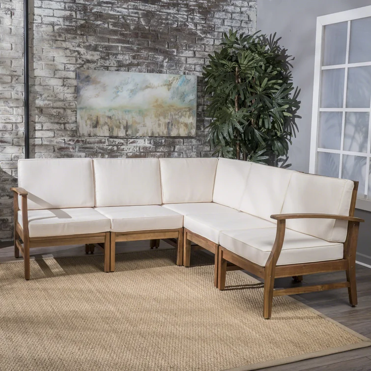 Bevelyn 5 - Person Outdoor Seating Group with Cushions
