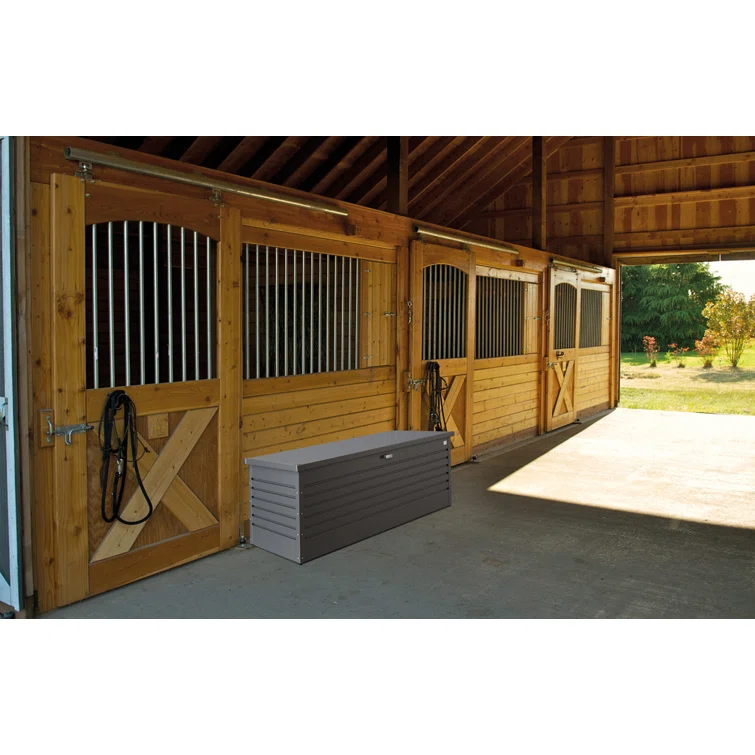 LeisureTime 210 Gallon Water Resistant Metal Deck Box with Lock