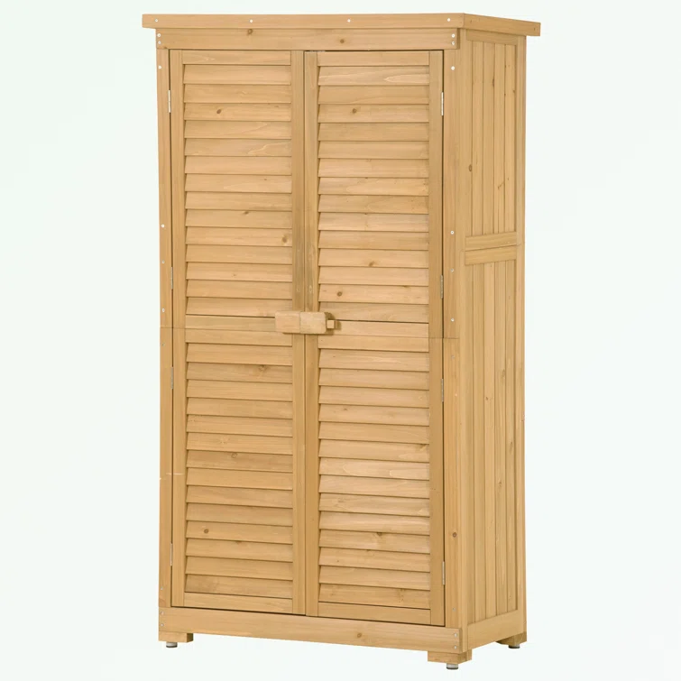 3 ft. W x 2 ft. D Solid Wood Vertical Tool Shed