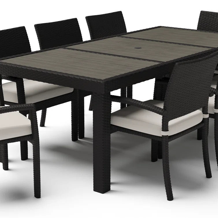 Ehrenfried 8 - Person Rectangular Outdoor Dining Set with Cushions