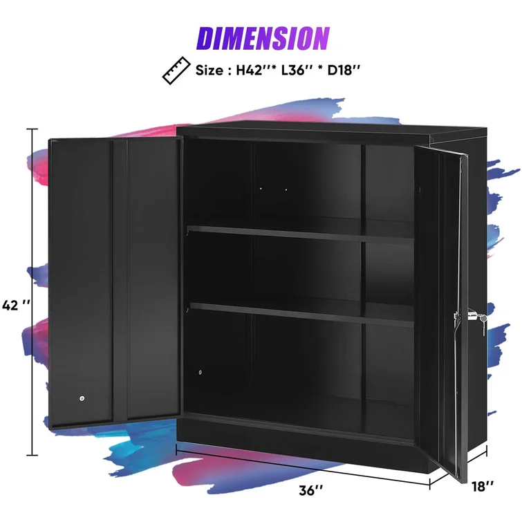 Menoher Steel Single Storage Cabinet ( 42'' H x 36'' W x 18'' D)
