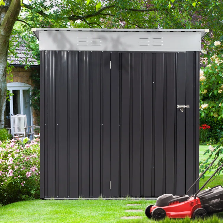 6 ft. W x 4 ft. D Metal Traditional Storage Shed