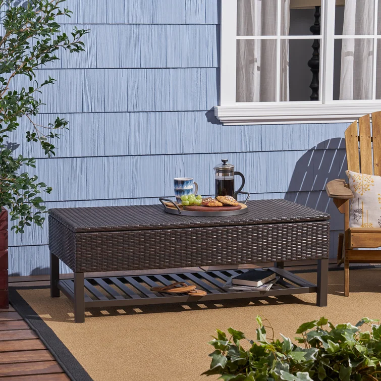 Everlie Metal/Resin Outdoor Bench