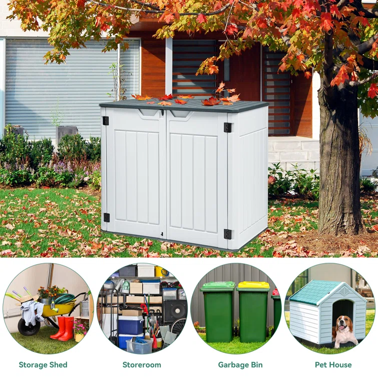 4.5 ft. W x 2.8 ft. D Resin Horizontal Storage Shed